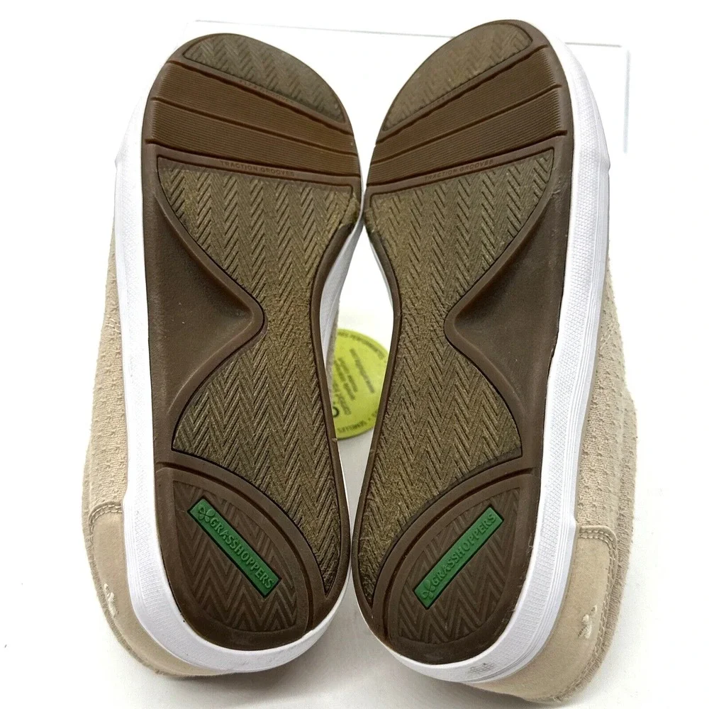 Grasshoppers Women's Size US 6 W - Ortholite Beige Zip Comfort Shoes EF52810